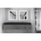 Castello Usa Nile 84-inch Gray Vanity Set with Black Top and Gold Handles CB-MC-84G-GLD-2053-BL - alternate 5